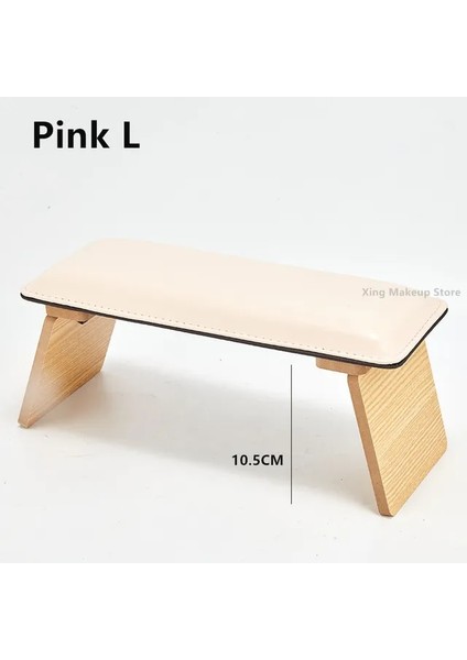 Açık Pembe L 1pc S/l Katlanabilir Ahşap Nail Art El Yastık Manikür Masası El Yastık Yastık Tutucu Kol Dayanağı Nail Art Standı Salon Aracı 2 # (Yurt Dışından)