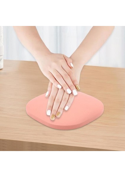 Pembe Tırnak Kol Dayanağı Yastık Salon Manikür Kol Dayama Minderi Basit ve Şık Görünüm Makyaj Kozmetik Araçları Hafif Yeniden Kullanılabilir (Yurt Dışından)
