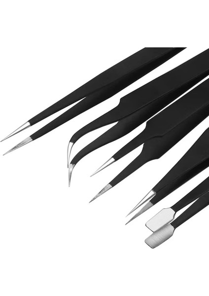 6 Adet 6 Adet Çivi Sanat Paslanmaz Çelik Düz Siyah Kirpik Cımbız Etiket Rhinestones Makası Toplama Aksesuarları Manikür Araçları (Yurt Dışından) fiyatları