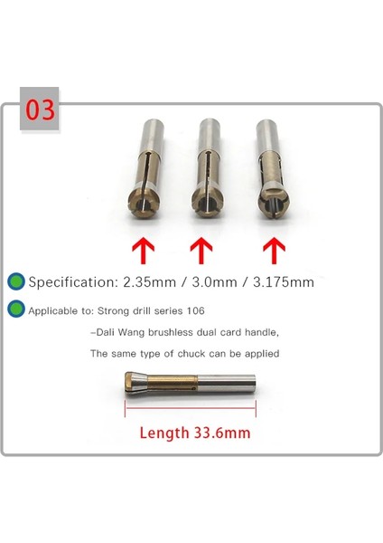 3.0MMTO2.35MM 1.6 1 Adet Strongdrıll Mikromotor Parlatma El Aleti 2.35MM 3.0mm 3.175MM Chuck Güçlü Çift Kilitli Ayna (Yurt Dışından) indirimleri