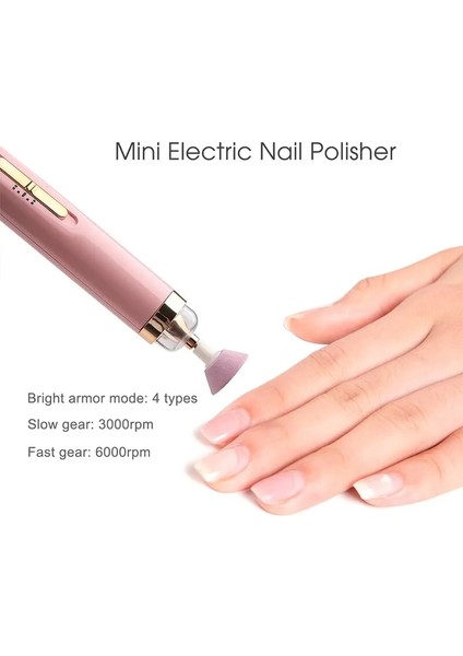 Pembe Mini USB Elektrikli Tırnak Öğütücü Matkap 5 In 1 Tırnak Parlatma Makinesi Tırnak Törpüsü Işık ile Taşınabilir Mini Elektrikli Manikür Sanat (Yurt Dışından)