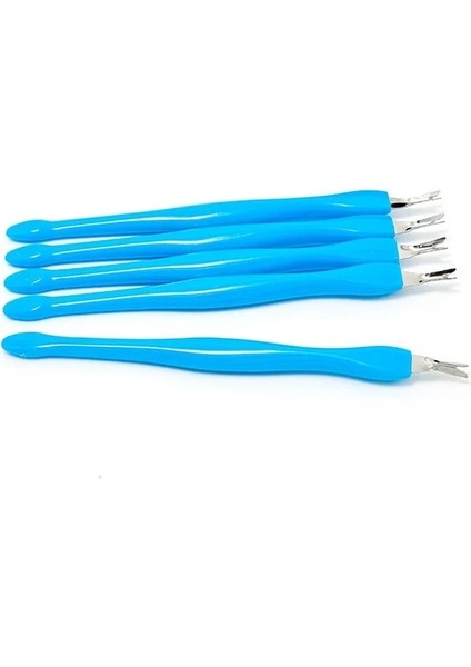 Mavi 5 Adet Ölü Cilt Sökücü Kesici Tırnak Tırnak Eti Itici Makası Paslanmaz Çelik Tırnak Manikür Araçları Tırnak Sanat Bakım Araçları (Yurt Dışından)