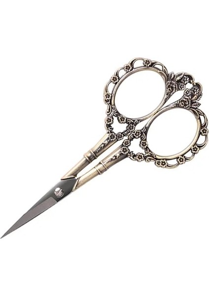 Bronz Retro Nail Art Makas Paslanmaz Çelik Tırnak Eti Hassas Dikiş Kumaş Kesici Güzellik Bakım Makası Tırnak Salonu Malzemeleri * 1 Adet (Yurt Dışından)