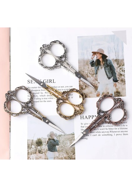 Bronz Retro Nail Art Makas Paslanmaz Çelik Tırnak Eti Hassas Dikiş Kumaş Kesici Güzellik Bakım Makası Tırnak Salonu Malzemeleri * 1 Adet (Yurt Dışından) indirimleri