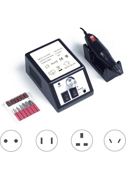 Siyah Abd Profesyonel Manikür Matkap Makinesi Seti Elektrikli Tırnak Matkap Makinesi Tırnak Zımpara Jel Tırnak Eti Kaldırma Tırnak Torna Dosya Lehçe Aracı (Yurt Dışından)
