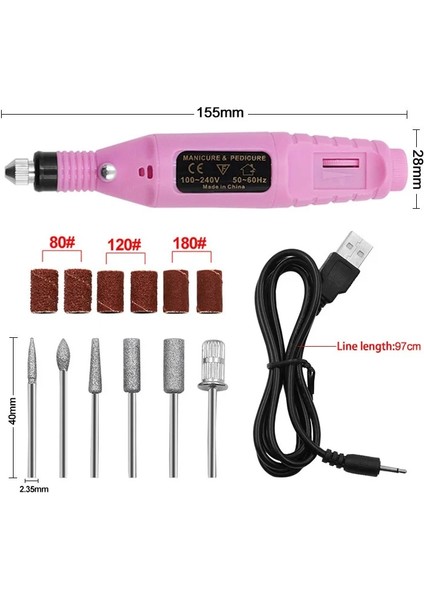 08-Koyu Mavi 1 Takım Elektrikli Öğütücü Mini Matkap USB Şarj Edilebilir Elektrikli Kalem Mini Elektrikli Matkap Taşlama Araçları Çivi Sanat Için Elektrikli El Aletleri (Yurt Dışından) modelleri