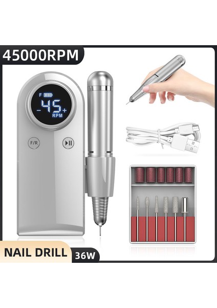 PINK-101 45000PRM Tırnak Zımpara Seti Elektrikli Manikür Kesici Tırnak Onarım Düşük Gürültü Profesyonel Manikür Aksesuarları Ev Salon Aracı (Yurt Dışından) fiyatları