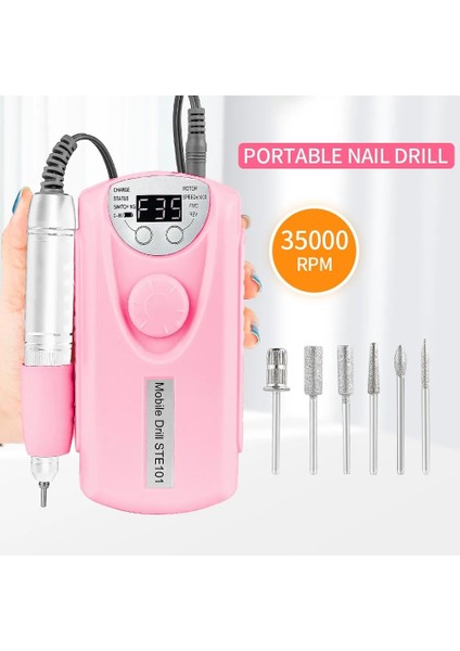 Pembe Abd Plug (100-110V) 35000RPM Tırnak Matkap Makinesi Şarj Edilebilir Tırnak Matkap Freze Makinesi Taşınabilir Kablosuz Manikür Öğütücü Tırnak Parlatıcı Kesici Kiti (Yurt Dışından) modelleri