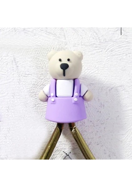 Mor 1 Adet Sevimli Ayı Makası Kapak Hayvan Koruyucu Kılıf Tırnak Tırnak Makası Manikür Pedikür Araçları Ölü Cilt Cımbız Kap (Yurt Dışından)