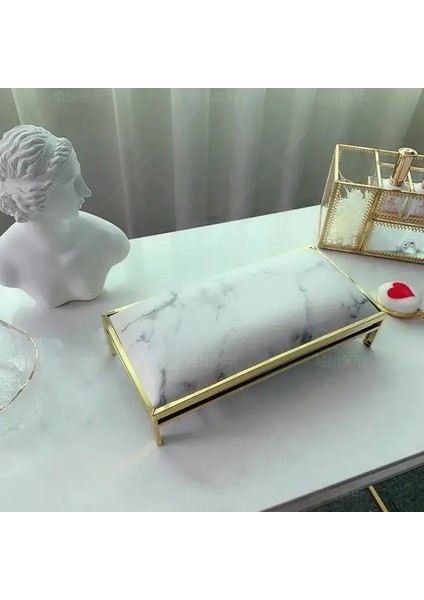 Ebru Lootaan Mermer Tırnak El Yastık Desteklenebilir Masaüstü El Yastığı Manikür Masa Mat Kol Bilek El Dinlenme Salonu Yastık Araçları (Yurt Dışından)