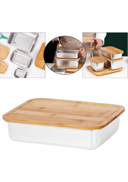 1600ML Büyük Tereyağı Tabağı Kapaklı Ahşap Kapaklı Tereyağı Kabı (Yurt Dışından)