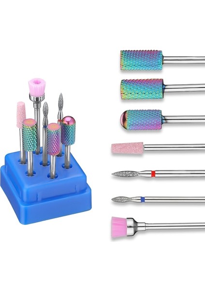 7 Adet Tungsten Senıgnol 35000RPM Elektrikli Manikür Makinesi Taşınabilir Akülü Tırnak Matkap Tırnak Törpüsü Freze Kesiciler Manikür Pedikür Seti (Yurt Dışından)