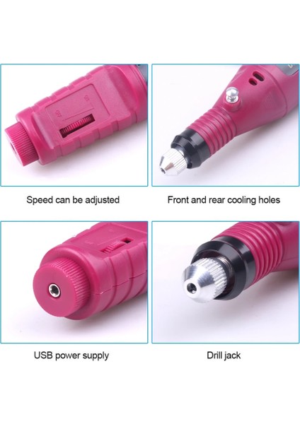 Abd Plug Profesyonel Elektrikli Tırnak Matkap Makinesi Tırnak Dosyaları Kalem Pedikür 6 Bit Freze Uv LED Jel Cila Sökücü Tırnak Sanat Manikür Aracı (Yurt Dışından) fırsatları