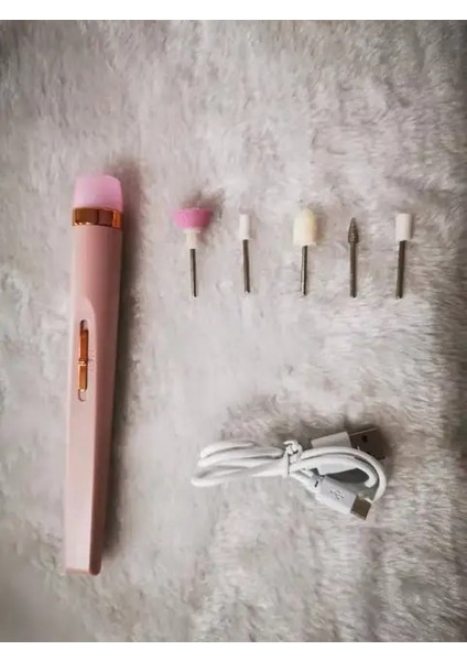 Pembe Elektrikli Tırnak Matkap Sander Tırnak Manikür Makinesi Değirmen Manikür Için Işık Sanat Kalem Araçları Jel Çıkarma (Yurt Dışından)