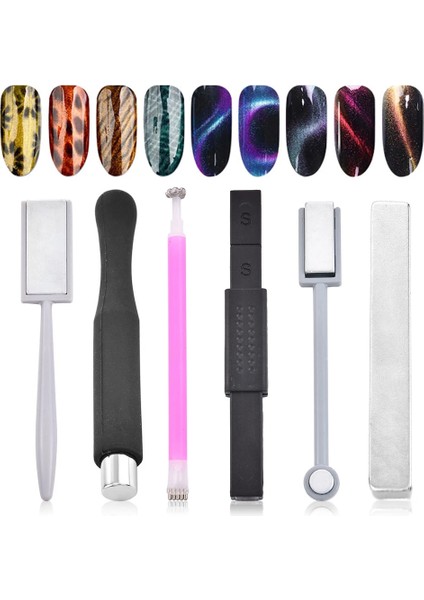 NC027 Kedi Gözü Mıknatıs Tırnak Jeli Lehçe Nail Art Mıknatıs Sopa 3D Çizgi Şerit Etkisi Güçlü Manyetik Kalem Araçları Jel Vernik Araçları (Yurt Dışından) fiyatları