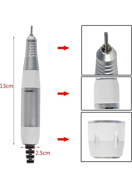 Siyah 35000RPM Alüminyum Alaşımlı Tırnak Matkap Kolu Daptation Matkap Kolu Aksesuarları El Aleti Yükseltilmiş Genel Motor Otomatik Gerilim (Yurt Dışından) modelleri