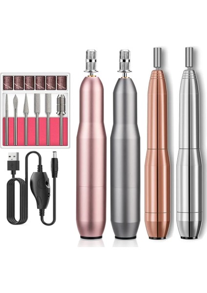 Gül Altın Elektrikli Tırnak Matkap Makinesi 20000 Rpm Manikür Makinesi Seti USB Şarj Değirmen Kesici Manikür Tırnak Dosya Pedikür Araçları (Yurt Dışından) fiyatları