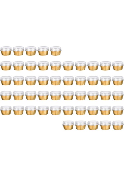 Kapaklı Piş Kapları Sarma Kapları Isıya Dayanıklı Barbekü Cupcakes 50 (Yurt Dışından)