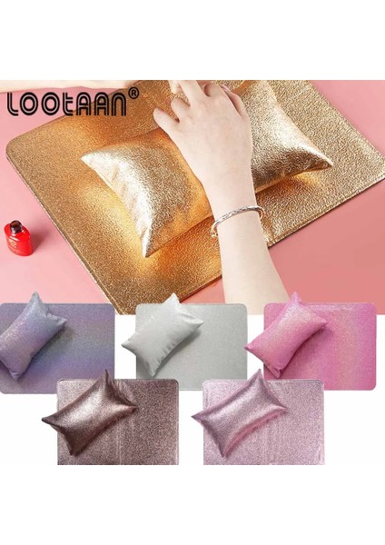 Pembe El Dinlenme Çivi Tasarım Parlayan Payetler Nail Art Masa Mat Kol Yastık Pedi Tırnak El Yastık El Tutucu Standı Manikür Araçları (Yurt Dışından) fiyatları