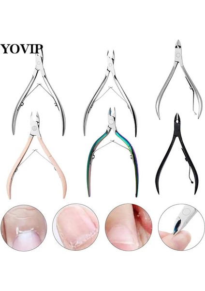 Renk Tırnak Eti Tırnak Makası Clipper Silikon Koruyucu Kılıf Nail Art Pedikür Bakım Trim Pense Kesici Makas Paslanmaz Çelik (Yurt Dışından) modelleri