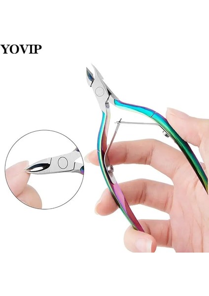 Renk Tırnak Eti Tırnak Makası Clipper Silikon Koruyucu Kılıf Nail Art Pedikür Bakım Trim Pense Kesici Makas Paslanmaz Çelik (Yurt Dışından) fırsatları