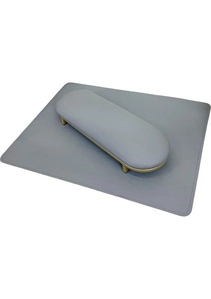 Açık Gri Nail Art Yastık Mat Seti Metal Manikür Alet Masası Nail Art El Yastık ve Mat Tırnak Masa Mat Ev Salon Için Tırnak Teknisyeni Kullanımı (Yurt Dışından) modelleri