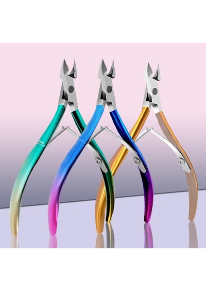 Color-1 Paslanmaz Çelik Tırnak Eti Makası Profesyonel Sökücü Makas Parmak Bakımı Manikür Tırnak Makası Ölü Cilt Araçları Altın (Yurt Dışından) fiyatları