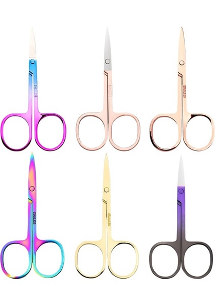 NQ16692 5 Adet Tırnak Tırnak Makası Makas Paslanmaz Çelik Gökkuşağı Cımbız Clipper Ölü Cilt Sökücü Makas Pense Itici Makyaj Güzellik Aracı (Yurt Dışından) fırsatları