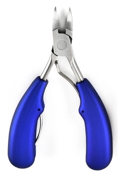 Mavi 1 Adet Üç Renk Çift Yaylı Plastik Saplı Tırnak ve Ayak Tırnaklarını Manikür Aracı Tırnak Makası Makası Kesici Tırnak Makası (Yurt Dışından)