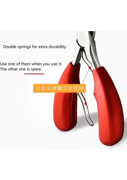 Mavi 1 Adet Üç Renk Çift Yaylı Plastik Saplı Tırnak ve Ayak Tırnaklarını Manikür Aracı Tırnak Makası Makası Kesici Tırnak Makası (Yurt Dışından) fırsatları