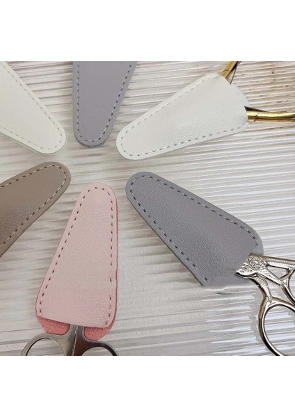 Pembe 1 Adet Makas Koruyucu Kılıflar Pu Deri Dikiş Kutusu Makas Koruyucu Kapak Dıy Makas Kol Ölü Deri Cımbız Kap (Yurt Dışından)