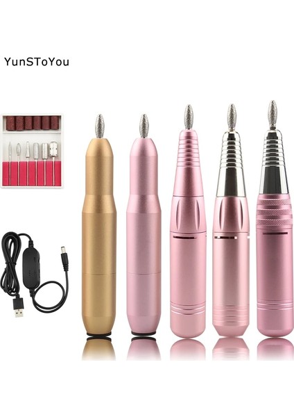 Pembe-A Tırnak Matkap Makinesi 35000 Rpm Elektrikli Manikür Makinesi Seti USB Taşınabilir Tırnak Matkap Kalem Freze Kesiciler Için Tırnak Dosya Parlatma (Yurt Dışından) fiyatları
