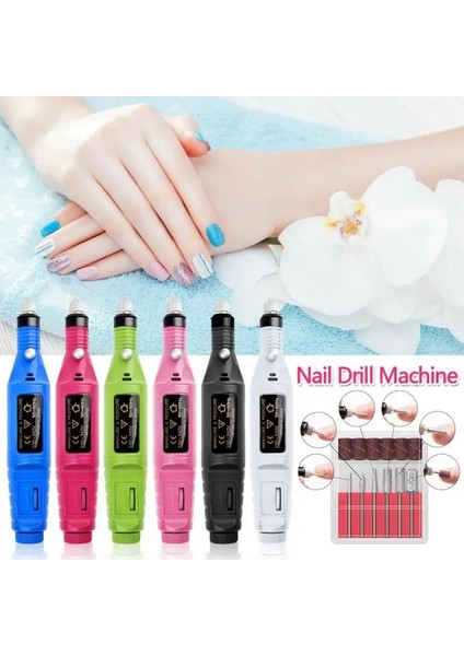 Kırmızı Elektrikli Manikür Matkap Makinesi Tırnak Dosyaları Matkap Uçları Jel Cila Sökücü Peeling Ayak Bakımı Aracı Tırnak Parlatma Tırnak Törpüsü (Yurt Dışından) fırsatları