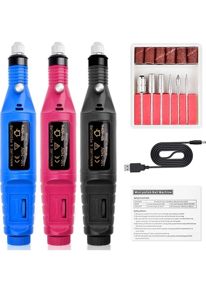 Yeşil USB 1 Adet Profesyonel Elektrikli Tırnak Zımpara USB Susturucu Tırnak Elektrikli Manikür Kesici Aletler Sanat Güzellik Sağlık (Yurt Dışından)