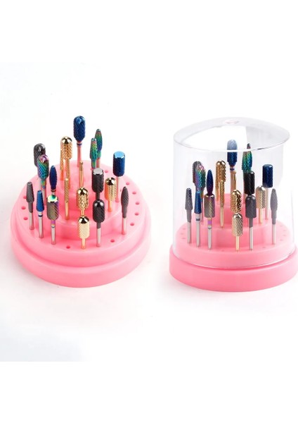 20 Yuvaları Temizle 10/14/20/48 Delik Nail Art Matkap Uçları Tutucu Manikür Freze Kesiciler Ekran Konteyner Boş Saklama Kutusu Tırnak Aksesuarları Aracı (Yurt Dışından) fırsatları