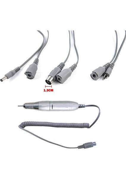 A1 30000 Rpm Güçlü Makine Aksesuarı Elektrikli Tırnak Matkap El Aleti Kablosu Güç Kablosu Elektrikli Tırnak Matkap 10MM Gri Kolu Halat (Yurt Dışından)