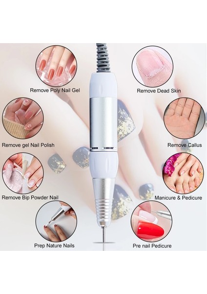 L221 35000RPM Elektrikli Nail Art Matkap Kalem Kolu Dosya Lehçe Taşlama Makinesi El Aleti Manikür Pedikür Araçları Tırnak Matkap Aksesuarları (Yurt Dışından) indirimleri