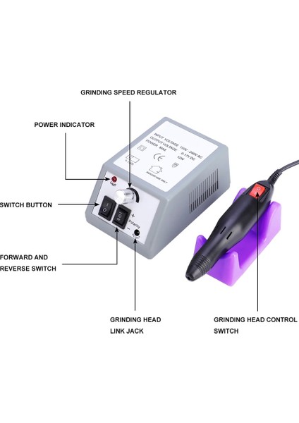 Set 6 Elektrikli Pedikür Makinesi Tırnak Matkap Makinesi Elektrikli Manikür Matkaplar Aksesuar Pedikür Seti Tırnak Matkap Uçları Tırnak Araçları (Yurt Dışından) fiyatları