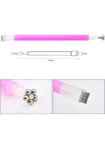 05 Çift Başlı Nail Art Mıknatıs Sopa Kedi Gözü Mıknatıs 3D Etkisi Güçlü Plaka Uv Jel Hattı Şerit Çok Fonksiyonlu Mıknatıs Sopa (Yurt Dışından) modelleri