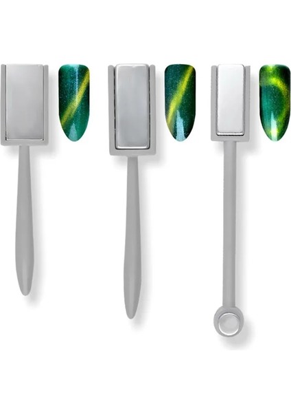 G-A053-1 Nail Art Mıknatıs Sopa Kurulu Jel Vernik Için 9d Kedi Gözü Hattı Şerit Etkisi Kare Yuvarlak Şekil Güçlü Manyetik Tırnak Aracı (Yurt Dışından)