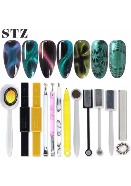 C12 Kedi Gözü Nail Art Mıknatıs Sopa Uv Jel Lehçe Için Çok Fonksiyonlu Manyetik Kurulu Jel Vernik Boyama Kalem Çizgi Çizim Aracı # 1612 (Yurt Dışından) fiyatları