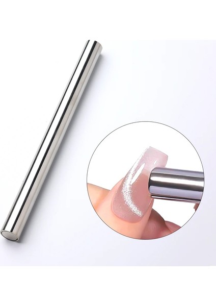C06 Nail Art Çift Kafa Güçlü Manyetik Çubuk 3D Çizgi Şerit Etkisi Kedi Gözü Manyetik Kurulu Uv Jel Lehçe Vernik Sihirli Tırnak Araçları (Yurt Dışından) fiyatları