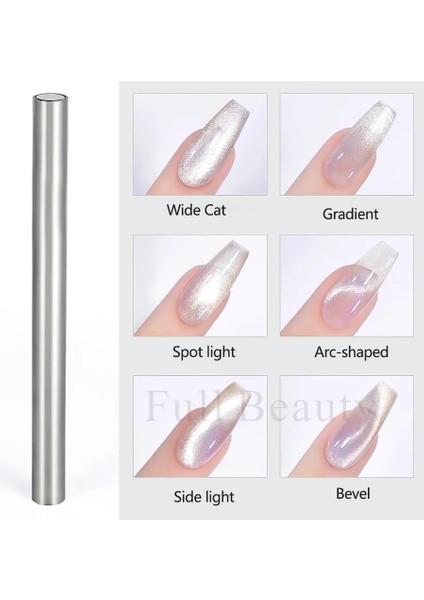 C06 Nail Art Çift Kafa Güçlü Manyetik Çubuk 3D Çizgi Şerit Etkisi Kedi Gözü Manyetik Kurulu Uv Jel Lehçe Vernik Sihirli Tırnak Araçları (Yurt Dışından) fırsatları