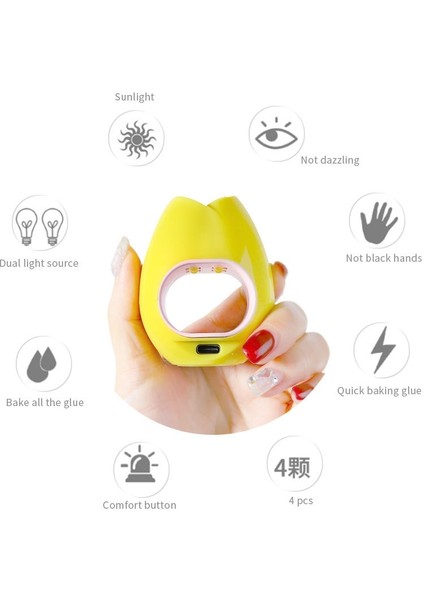 Pembe Sevimli Mini Uv LED Tırnak Lambası Flase Tırnak Profesyonel Kurutma Lambası Manikür Ürün Jel Lehçe Kurutma Lambası USB Güneş Işığı Kız Için (Yurt Dışından) modelleri