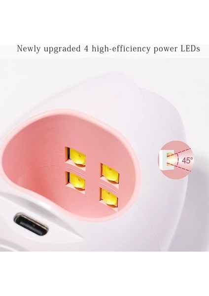 Pembe Sevimli Mini Uv LED Tırnak Lambası Flase Tırnak Profesyonel Kurutma Lambası Manikür Ürün Jel Lehçe Kurutma Lambası USB Güneş Işığı Kız Için (Yurt Dışından) indirimleri
