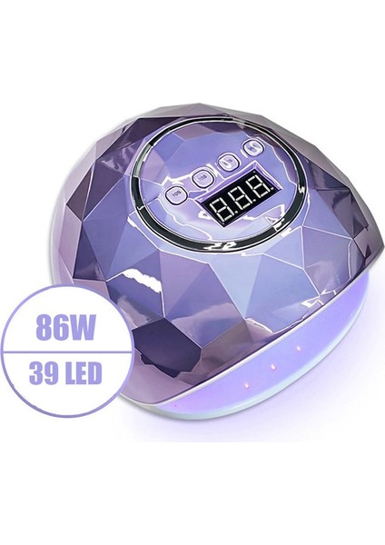 Gümüş (Ab Tak) 2020 86W Uv LED Lamba Tırnak Kurutucu Tırnak Manikür Için 39 Adet LED ile Hızlı Kuruyan Tırnak Kurutma Lambası Tüm Jel Cila Için Kürleme Işığı (Yurt Dışından)