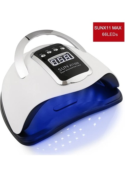 SUNX11 Max Abd Sun X11MAX LED Uv Lamba Tırnak Kurutucu 66 LED Profesyonel Kurutma Jel Lehçe 10/30/60/99S Zamanlayıcı Otomatik Sensör Tırnak Sanat Makinesi (Yurt Dışından)