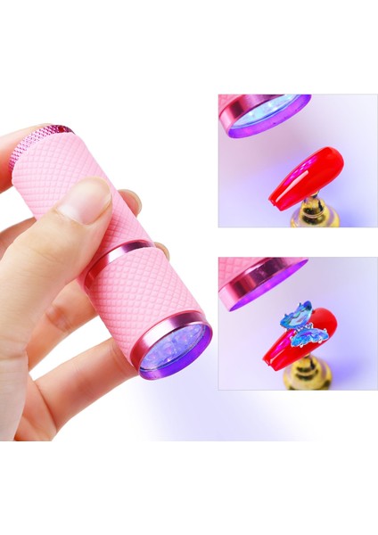 Pembe 2 Adet Silikon Mini Uv Işık Uv LED Lamba Tırnak Kurutucu Jel Tırnaklar Için 9 Adet Boncuk El Feneri Taşınabilirlik Tırnak Kurutucu Makinesi Tırnak Sanat Araçları Uv Işık (Yurt Dışından) fiyatları
