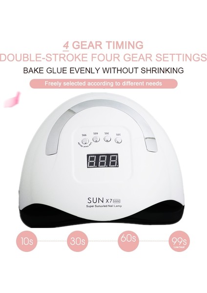 Sun X5 Plus Au 114W Sun X7MAX Profesyonel LED Uv Tırnak Lambası Çabuk Kuruyan Tüm Tırnak Jel Lehçe LED Tırnak Işık Tırnak Kurutucu Makinesi Uv Lamba (Yurt Dışından) modelleri