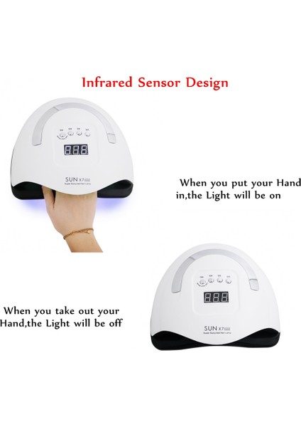 Sun X5 Plus Au 114W Sun X7MAX Profesyonel LED Uv Tırnak Lambası Çabuk Kuruyan Tüm Tırnak Jel Lehçe LED Tırnak Işık Tırnak Kurutucu Makinesi Uv Lamba (Yurt Dışından) indirimleri